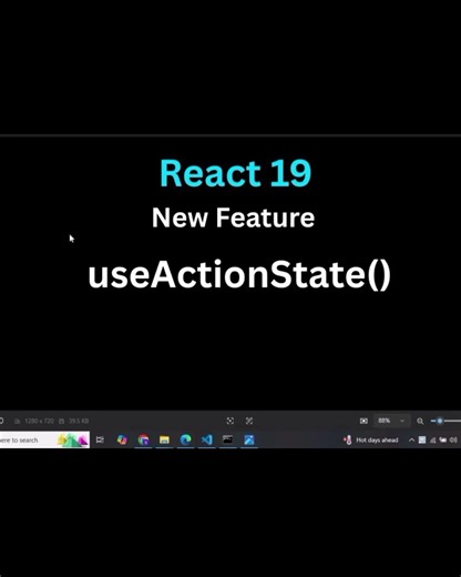 React 19 Tutorial | useActionState() Hook in React JS #shorts #coding #reactjs #ytshorts #trending