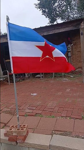 Flag of Yugoslavia waving in the wind (redone)