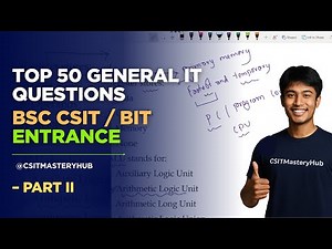 Top 50 General IT Questions – Part 2 | BSc CSIT / BIT Entrance 2082