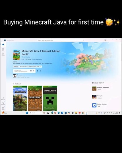 Buying Minecraft Java 🥳 #minecraft #cbum