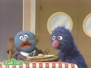 Sesame Street - Grover The Waiter Serves A Really Big Burger