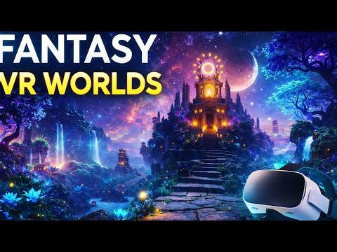 Exploring Beautiful Fantasy VR Worlds (POV) | VRChat Worlds