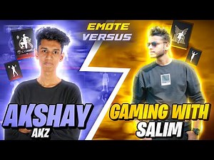 Gaming With Salim Vs Akshay Akz Legendary Emotes Collection War 😍 Free Fire Rare Emotes Collections