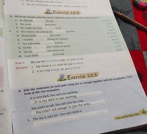 Exercise 13.2 A. Fill in the blanks with the correct infinitive... | Filo