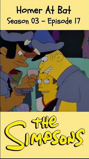 The Simpsons - S03E17 - Homer At Bat - Steve Sax Is Arrested By Springfield Police #thesimpsons