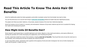 Read This Article To Know The Amla Hair Oil Benefits