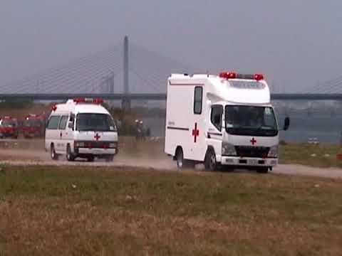 消防車緊急走行【795】日本赤十字【Japanese fire enjine】