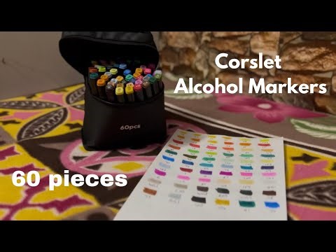 Corslet Alcohol markers Unboxing😁! #art #drawing #sketch #trending #viral