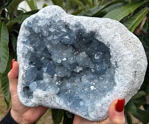 Large Dark Blue Celestite Geode. 13pounds 6oz. - Etsy
