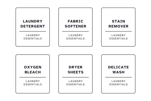 Printable Household Labels (minimal Design) | Editable | Pantry | Laundry | Bathroom | Pets | Cleaning | Instant Download - Etsy