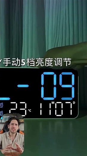 Large Digital Wall Clock Temp Date Week Display Remote Control #aliexpress #smartwatch