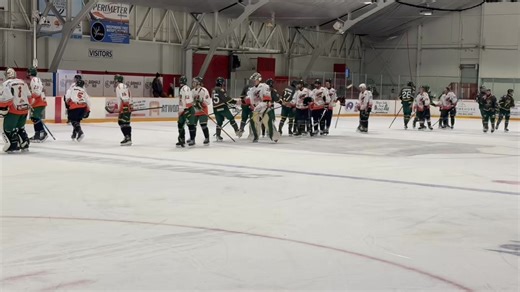 The greatest tradition in sport. Your Sioux Lookout Bombers hold on for a 5-3 victory over the Sioux All Stars. We’ll see everyone this weekend as the regular season resumes with a two game series against the Thunder Bay North Stars. #BombersNation #OurTownOurTeam | Sioux Lookout Bombers
