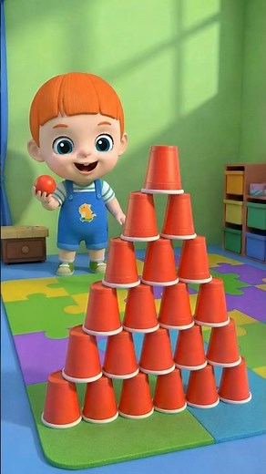 Domi’s Color Ball Challenge Begins! 🟢🔵🔴🟡#domikids #kidssongs #nurseryrhymes #shorts