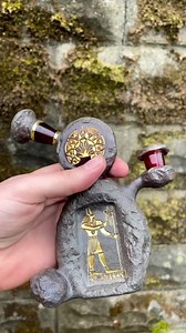 Ancient Anubis Stone Shrine 🗿🕋⚱️ #functionalglassart #glassblowing #glassporn 🎨 Instagram.com/GreenTGlass | GlassPorn