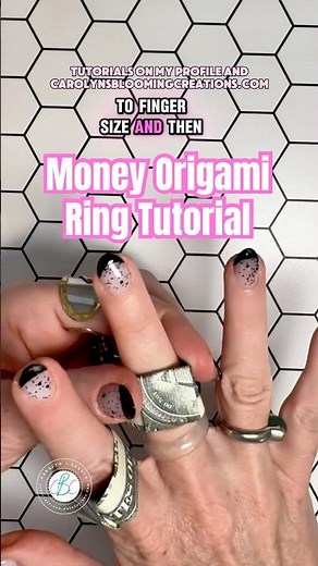 How to Make a Money Origami Ring #origami
