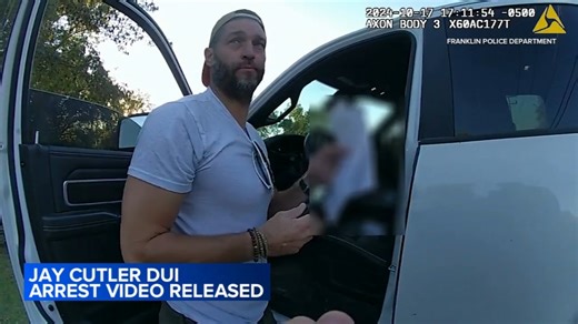 Bodycam video shows arrest of former Chicago Bears QB Jay Cutler in DUI, weapons charges case