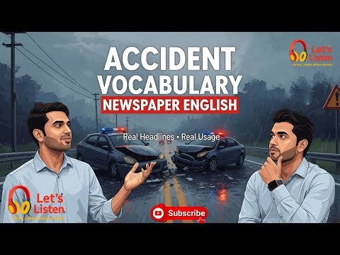 Accident Vocabulary – Newspaper English Explained | Let’s Listen | Listen. Learn. Speak Better.