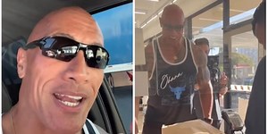 The Rock returned to the store he used to steal from to 'right the wrong'