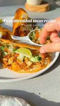 This easy shredded chicken taco recipe will be one of your go tos