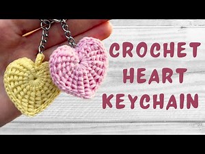 SUPER EASY! 💜Crochet HEART KEYCHAIN | Crochet tutorial for beginners