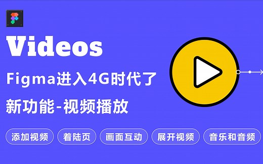 Figma中文版教程-视频功能的更新，意味着Figma进入了4G时代！