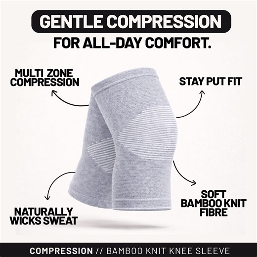 Bamboo Knit Compression Knee Sleeve bogo