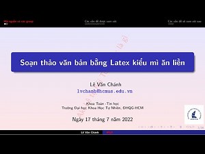 Soạn thảo văn bản bằng Latex kiểu mì ăn liền