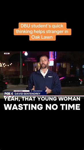 Emma Dilley, a student at Dallas Baptist University, may have helped save a stranger's life in downtown Dallas on Tuesday night. Dilley performed CPR on an unconscious man in Oak Lawn, despite having never done so on a human, before first responders took over medical care. She tells FOX 4's David Sentendrey she learned CPR in high school and was happy that her training came in handy. #dallas #texas #news #medical #cpr