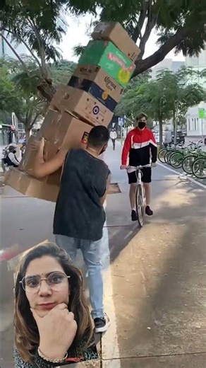 Boy Pranks People by Dropping Things from a Box 😱😂 | Funny Reaction Prank #PrankVideo #FunnyPrank