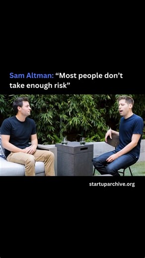 Startup Archive on Instagram: "“I think people have terrible risk calculus in general… almost always A) you’re wrong about what is risky and what is not risky, and B) most people don’t take enough risk—especially early in your career. Being young, unknown, and poor, is actually a great gift in terms of the amount of risk you can take.” Sam continues: “I think what risk actually looks like is not doing something that you will spend the rest of your life regretting… So if you really believe in som