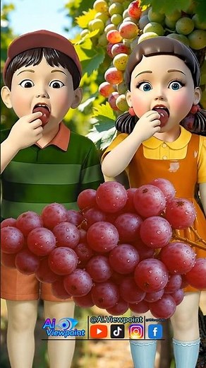 Squid Game AI Enjoying Grapes Fruit ASMR #squidgame #squidgame2 #ai #asmr