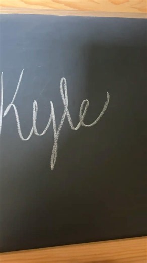 Learn Cursive Writing | Writing the Name Kyle - Thin Chalk