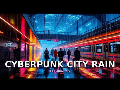 Urban Neon Rain Soundscape - Night City Ambience