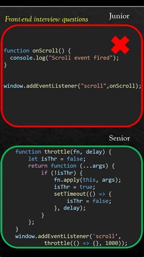 ✅ Throttle- you must implement for scroll event- avoid glitch in you app performance #shorts #viral