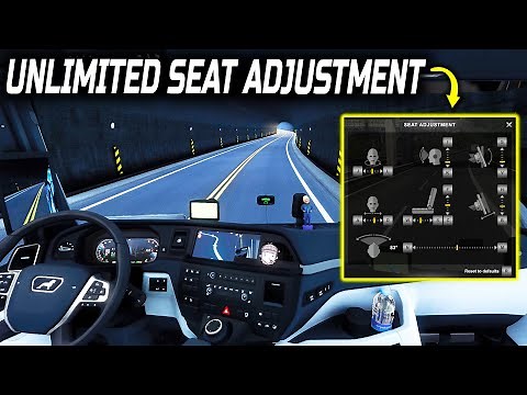Unlimited Seat Adjustment Mod For ETS2 1.48 | ETS2 1.48 MODS