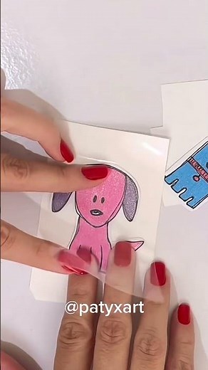 DIY glitter sticker 🎨 #stepbystep #diy
