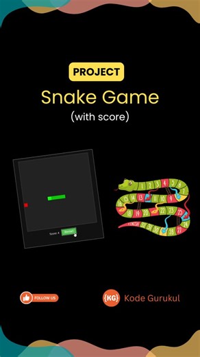 Kode Gurukul (Web Master) on Instagram: "🔥Cool Snake game using HTML, CS and JavaScript. 💡This game has the capability to RESTART, SHOW LIVE SCORES and START AGAIN. 💡Made using Pure HTML, CS and JavaScript. 👉👉Code: Comment "Game" for code LINK. . . 🔥🔥Please comment 'Python' for free Python course with Notes🔥🔥 . . Follow ❤️@kodegurukul❤️ for more interesting videos like this. . . Hastags🏷️ : #animation #game #css #glowing #html #html5 #css3 #csstricks #cssanimation #learnhtml #learncss 