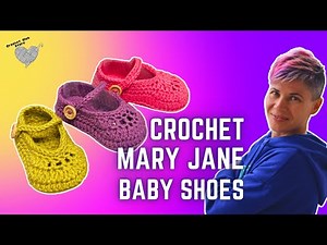 Mary Jane baby shoes Step-by-Step crochet pattern tutorial