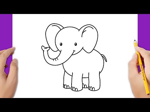 How to draw a baby elephant
