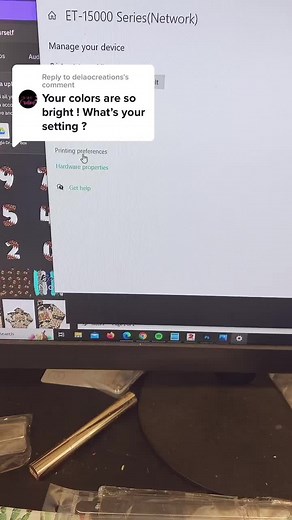 Replying to @delaocreations here are my epson ET 15000 color settings that I use. #epsonecotank #colorsettings #sublimation #printers