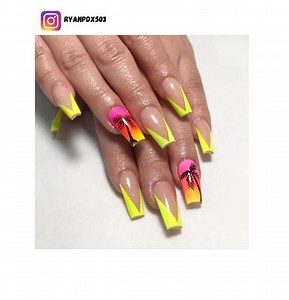 45  Palm Tree Nail Design Ideas for 2024 - Nerd About Town