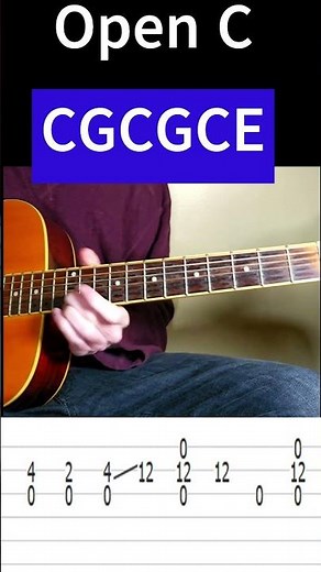 Mellow Open C (CGCGCE) Guitar Riffs With Tabs #guitar #opentuning #guitartabs