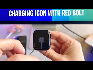 Apple Watch Charging Red Bolt