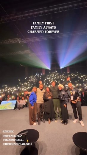 Ranbert Hernandez on Instagram: "Family First – Family Always – Charmed Forever 﫶 Brian Krause, Holly Marie Combs, Drew Fuller and Rose McGowan together on stage at TGS Toulouse with the hosts and fans in the background, capturing that magical Charmed Reunion moment we all love.  Credit: @drewfuller #Charmed #HollyMarieCombs #RoseMcGowan #BrianKrause #DrewFuller"