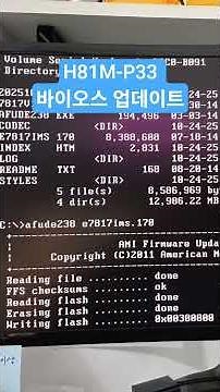 도스 프로그램으로 MSI H81M-P33 BIOS 업데이트 (Updating MSI H81M-P33 BIOS using a DOS program)
