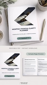 Monthly Financial Clarity Planner | Printable Budget Planner | Stress-free Money Tracker | Instant Download - Etsy