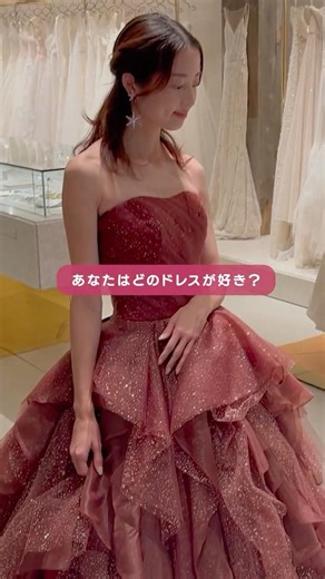 Which red do you like best? TAKAMI BRIDAL's Top 3 Red Colored Dresses | Kobe Kitano TOAST
