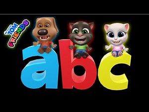 alphabet 🔤 song With my Talking Tom friends~ kids learn about Uppercase and Lowercase letters