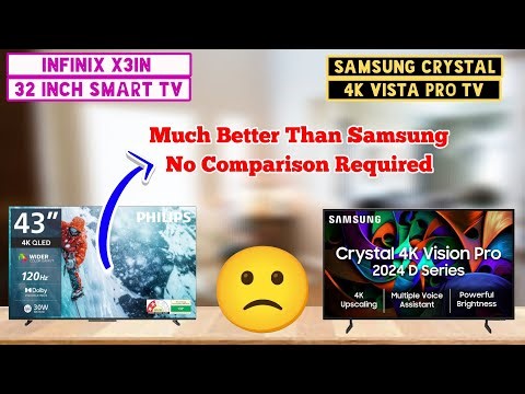 Philips QLED 4k TV 8100 Series 43 inch vs Samsung Crystal 4k Vista Pro TV 43 inch