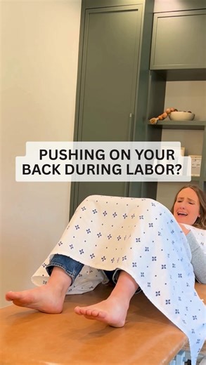 Expecting and Empowered | Home Workout App on Instagram: "Pushing on your back during labor? Try this simple adjustment: Place a rolled towel or small pillow under the right hip‼️ This tilts the pelvis slightly, allowing the tailbone and sacrum to move freely, which helps create space for the baby.👶🏽 Even small changes in position can make a BIG difference. 68% of Americans labor on their back. Raising the head of the bed a bit, PLUS this towel roll can help the laboring mother put less pressu